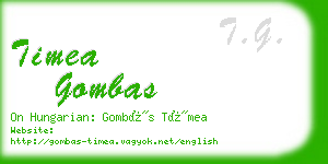 timea gombas business card
